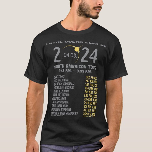 Solar Eclipse 2024 Totality April 8 Manar Women Ki T Shirt (Framsida)