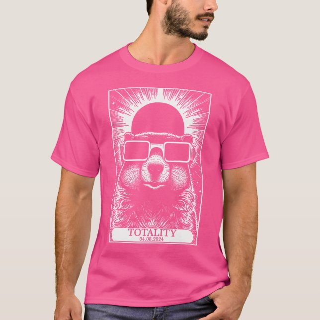 Solar Eclipse 2024 Totality Tarot Card Groundhog A T Shirt (Framsida)