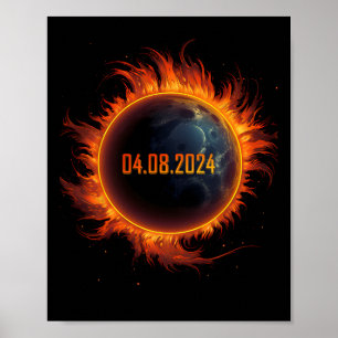 Solar Eclipse 2024 Totalt Sol Eclipse 1 Poster