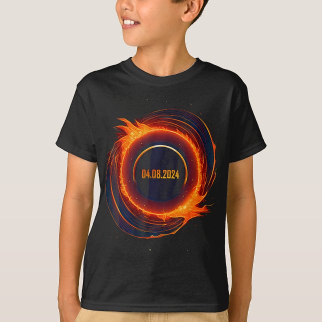 Solar Eclipse 2024 Totalt Sol Eclipse T Shirt (Framsida)