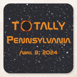 Solar Eclipse 2024 Underlägg Papper Kvadrat