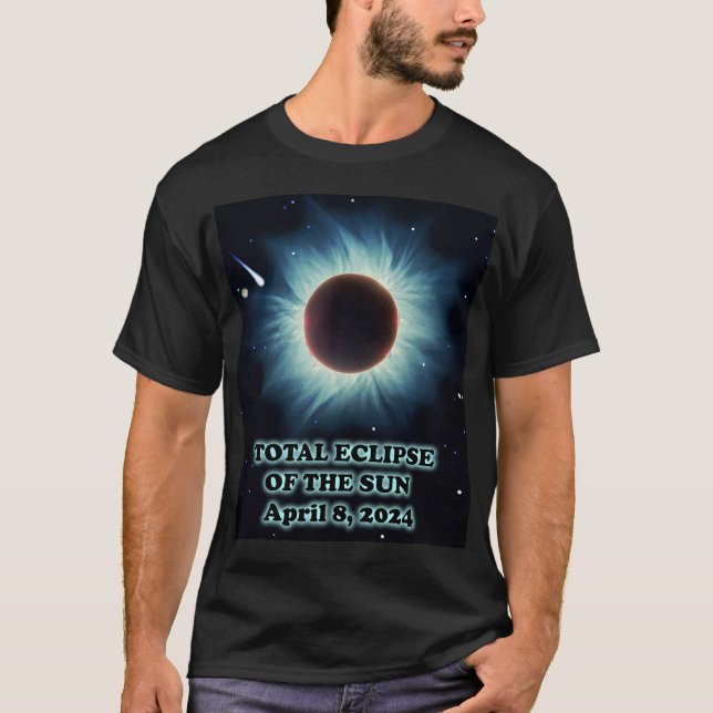 Solar Eclipse 2024 Unisex T-Shirt (Framsida)