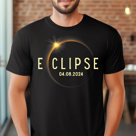 Solar Eclipse 2024 Väg av total aktivitet 8 april T Shirt