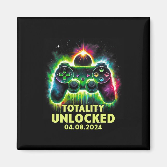 Solar Eclipse 2024 Video Game-spel Magnet (Framsidan)