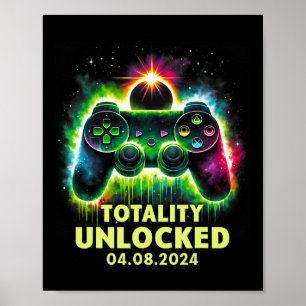 Solar Eclipse 2024 Video Game-spel Poster