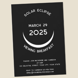 Solar Eclipse 2025 View Party-inbjudan Inbjudningar