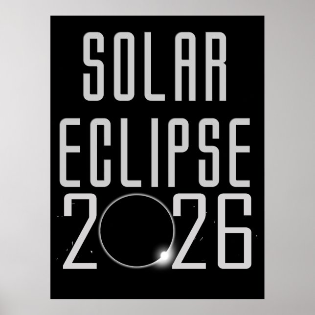 Solar Eclipse 2026 Livsmedel Tote Poster (Framsidan)