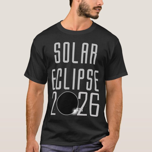 Solar Eclipse 2026 T Shirt (Framsida)