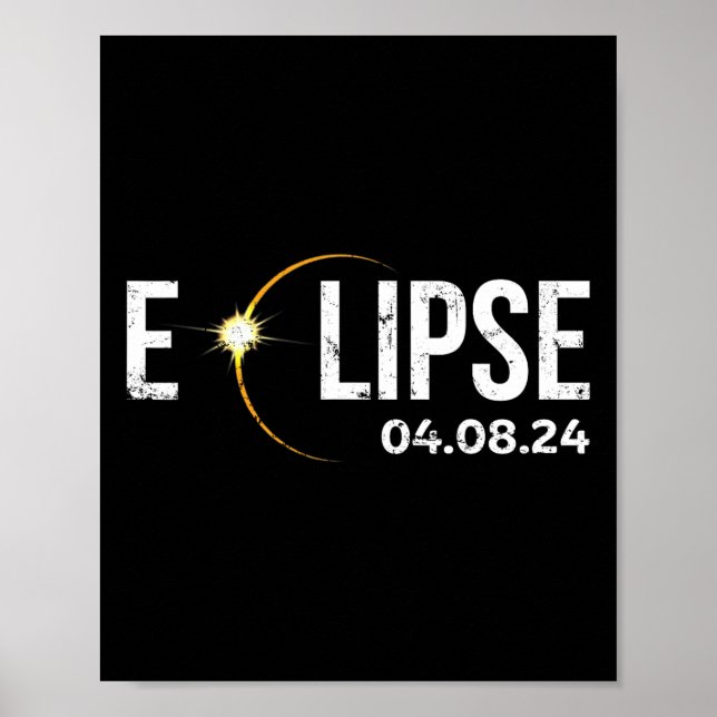 Solar Eclipse 4.08.24 2024 Vuxen Kids America Fami Poster (Framsidan)