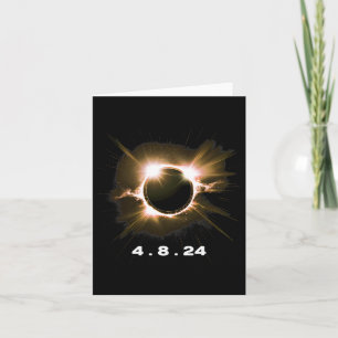 Solar Eclipse 4.8.24 Totality Event 2024 Souvenir Kort