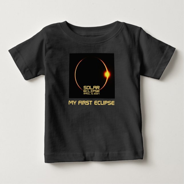 Solar Eclipse 8 april 2024 Min första Eclipse T Shirt (Framsida)