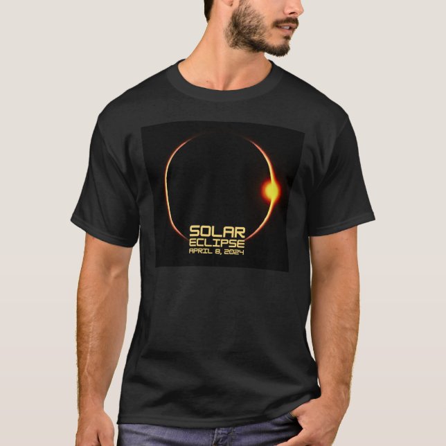Solar Eclipse 8 april 2024 T Shirt (Framsida)