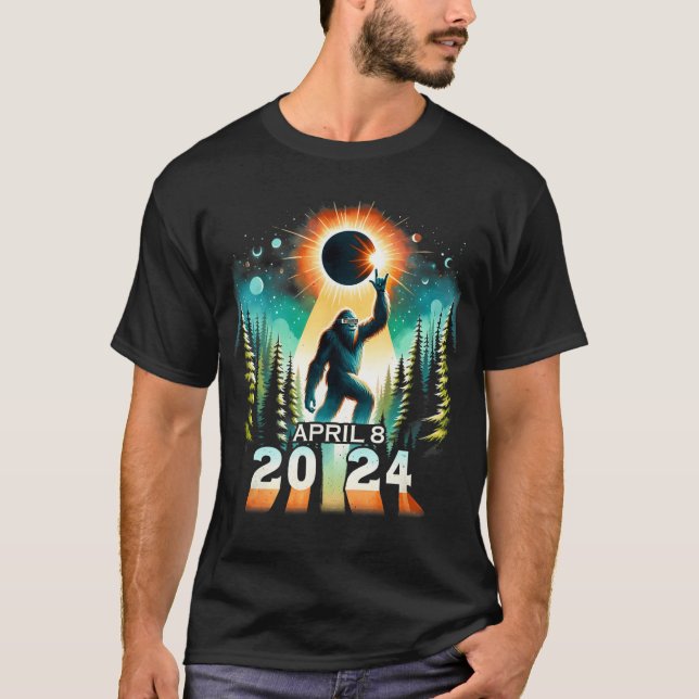 Solar Eclipse 8 april Solar Eclipse 2024 ton T Shirt (Framsida)