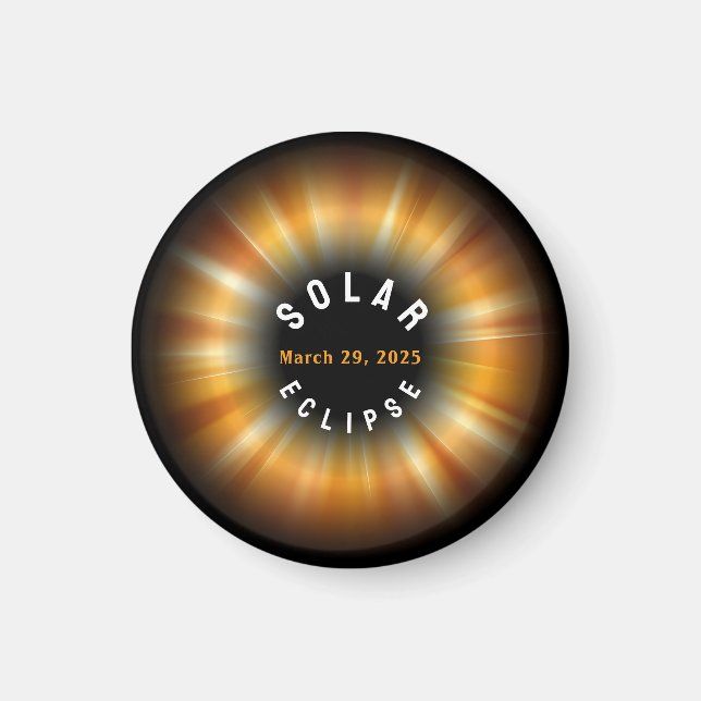 Solar Eclipse American Event 3/29/2025 CUSTOM NAME Magnet (Framsidan)