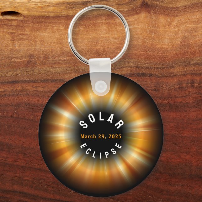 Solar Eclipse American Event 3/29/2025 CUSTOM NAME Nyckelring (Framsida)