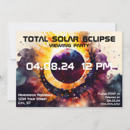 Solar Eclipse Anpassadet Party Inbjudningar