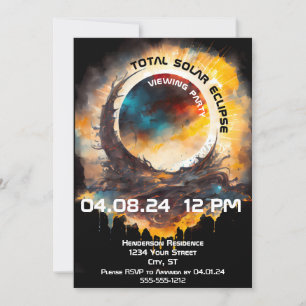 Solar Eclipse Anpassadet Party Inbjudningar