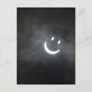 Solar Eclipse Ansikte Vykort