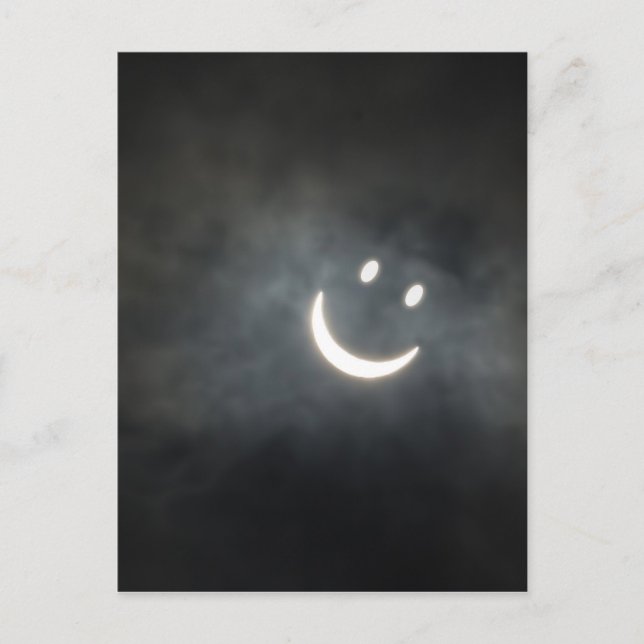 Solar Eclipse Ansikte Vykort (Framsida)