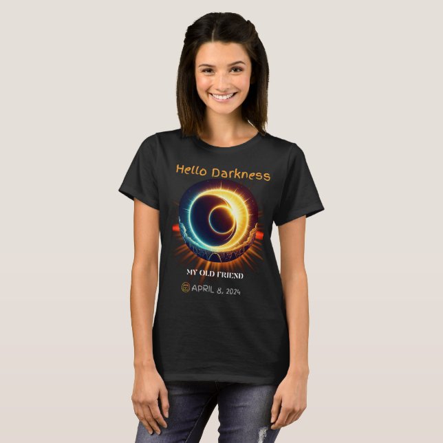 Solar Eclipse April 08, 2024 T-Shirt (Hel framsida)