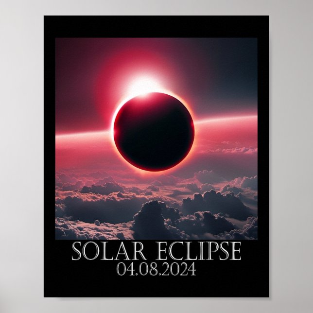 Solar Eclipse April 2024 04.08.24 Poster (Framsidan)