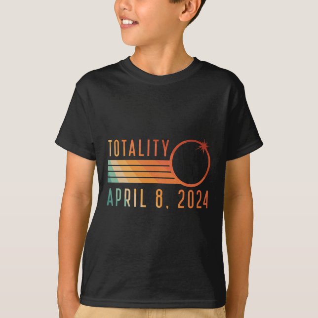 Solar Eclipse April 8 2024 Totality Solar Eclipse T Shirt (Framsida)