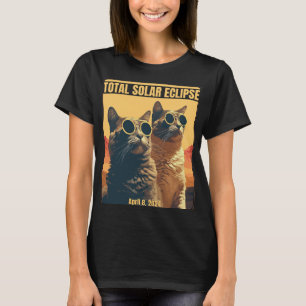 Solar Eclipse April 8 Eclipse Cats T Shirt