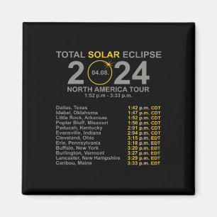 Solar Eclipse April 8 Väg i Eclipse Magnet