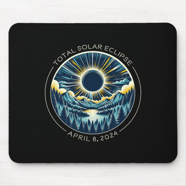 Solar Eclipse Artsy Totality Himlar med april Musmatta (Framsidan)