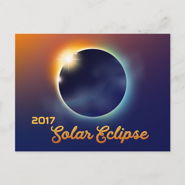 Solar Eclipse | Astronomi Party Inbjudan Vykort (Framsida)