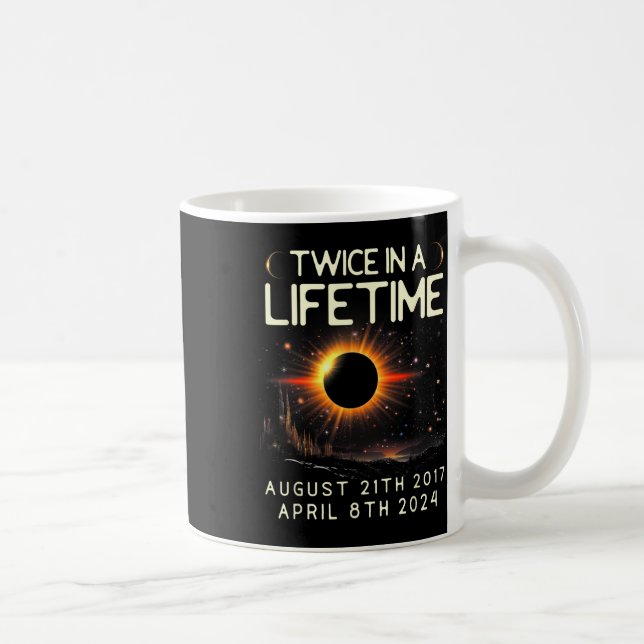 Solar Eclipse Astronomy två gånger under livstiden Kaffemugg (Höger)