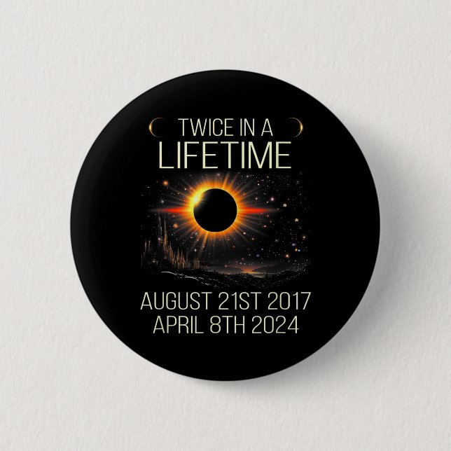 Solar Eclipse Astronomy två gånger under livstiden Knapp (Framsida)
