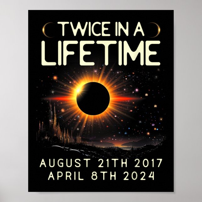 Solar Eclipse Astronomy två gånger under livstiden Poster (Framsidan)