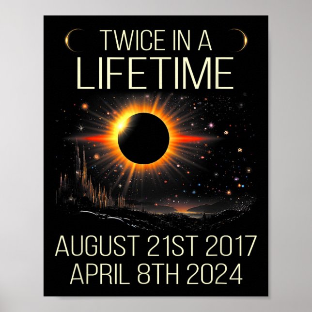 Solar Eclipse Astronomy två gånger under livstiden Poster (Framsidan)