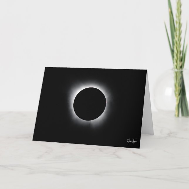 Solar Eclipse at Totality notecard Tack Kort (Framsida)