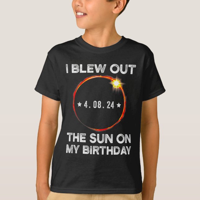 Solar Eclipse Birthday I Blew ut ur Sol på min bi T Shirt (Framsida)