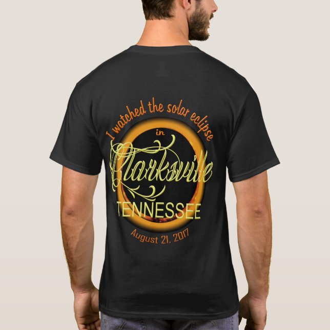 Solar Eclipse Clarksville TN Manars Shirts Tee (Baksida)