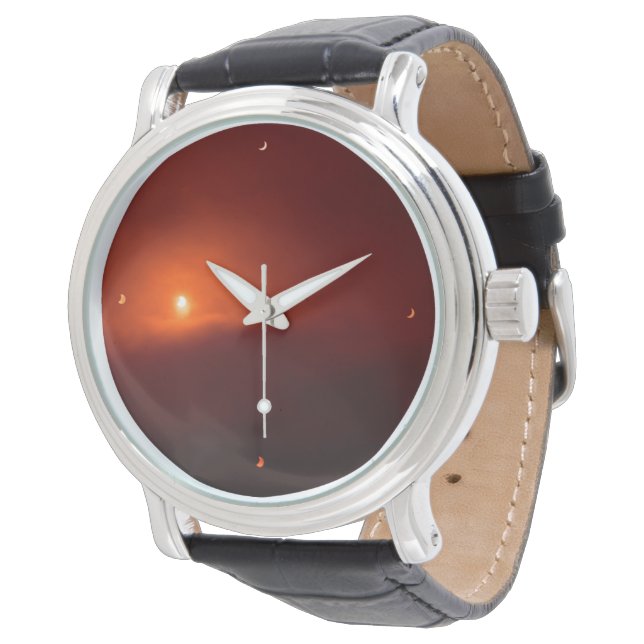 Solar Eclipse Clock Armbandsur (Vinklad)