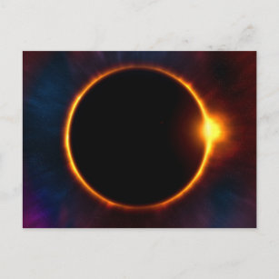 Solar Eclipse Corona   Sol och Måne astronomi Vykort