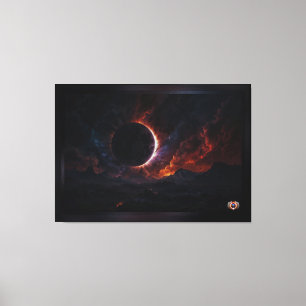 Solar Eclipse Cosmic Masterbit Xzendor7 AI Art Canvastryck
