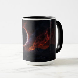 Solar Eclipse Cosmic Masterbit Xzendor7 AI Art Mugg
