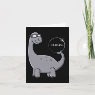 Solar Eclipse Dino 04.08.2024 Roligt Småbarn Boys  Kort
