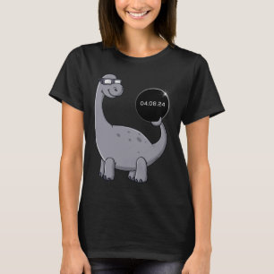 Solar Eclipse Dino 04.08.2024 Roligt Småbarn Boys T Shirt