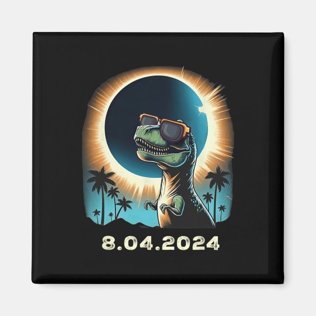 Solar Eclipse doino med solära Eclipse Gles Magnet (Framsidan)