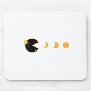 Solar Eclipse Gamer som äter Sol Retro-videospel m Musmatta