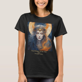 Solar Eclipse Goddes Krona Redigera text Namn T Shirt