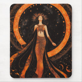 Solar Eclipse Goddess i Orange & Black Musmatta