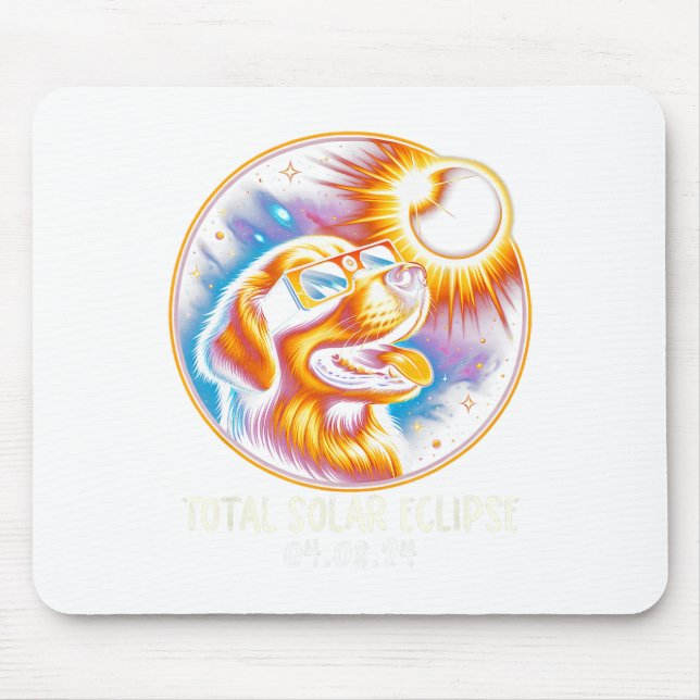 Solar Eclipse Golden Retriever Wearing Glass Apr Musmatta (Framsidan)