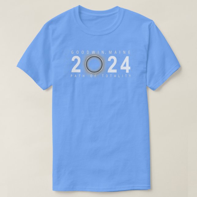Solar Eclipse Goodwin Maine 8 april 2024 T Shirt (Design framsida)
