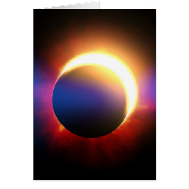 Solar Eclipse Hälsningskort (Framsidan)